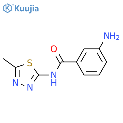 3-amino-N-(5-methyl-1,3,4-thiadiazol-2-yl)benzamide structure
