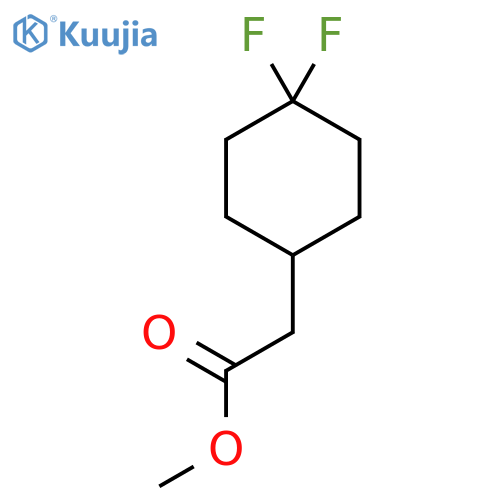 Cyclohexaneacetic acid, 4,4-difluoro-, methyl ester structure