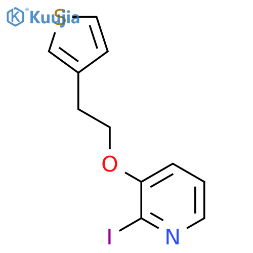2-Iodo-3-(2-thiophen-3-ylethoxy)-pyridine structure