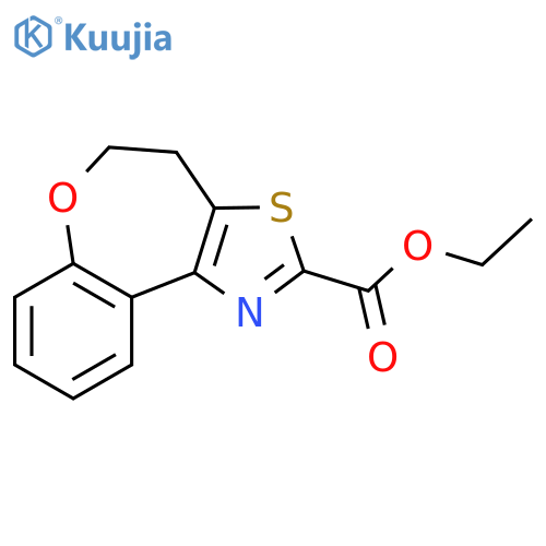 Ethyl 4,5-dihydrobenzo[2,3]oxepino[4,5-d]thiazole-2-carboxylate structure