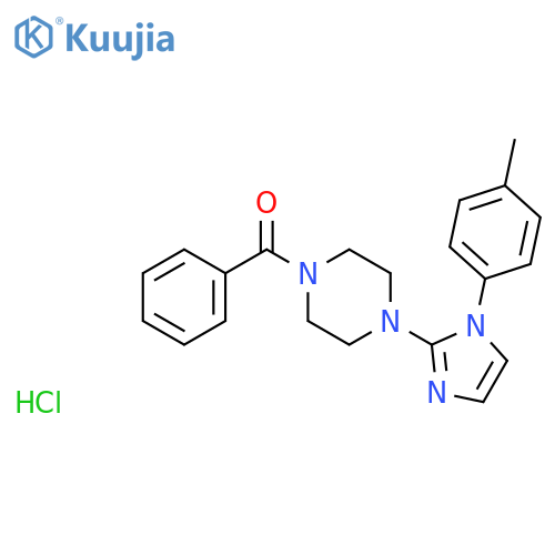 1-benzoyl-4-1-(4-methylphenyl)-1H-imidazol-2-ylpiperazine hydrochloride structure