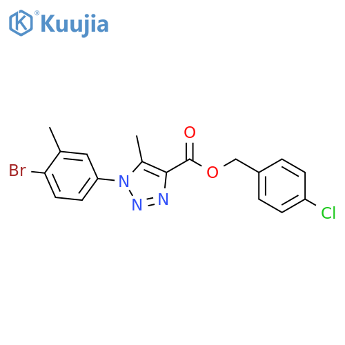 (4-Chlorophenyl)methyl 1-(4-bromo-3-methylphenyl)-5-methyl-1H-1,2,3-triazole-4-carboxylate structure