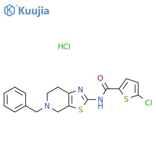 N-{5-benzyl-4H,5H,6H,7H-1,3thiazolo5,4-cpyridin-2-yl}-5-chlorothiophene-2-carboxamide hydrochloride structure