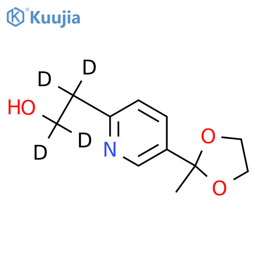 5-(2-Methyl-1,3-dioxolan-2-yl)-2-pyridineethanol-d4 structure