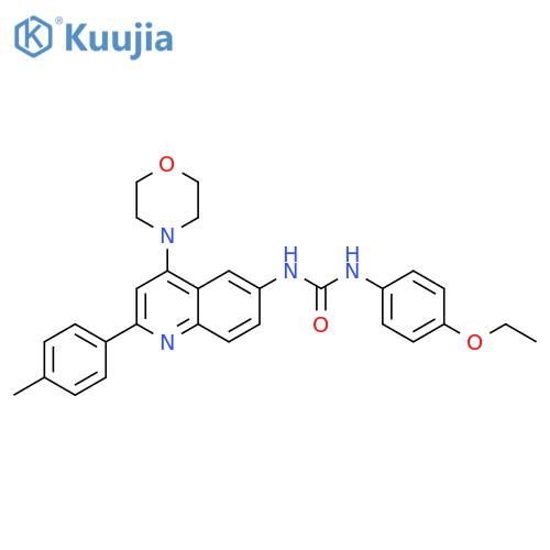 1-(4-ethoxyphenyl)-3-[2-(4-methylphenyl)-4-(morpholin-4-yl)quinolin-6-yl]urea structure