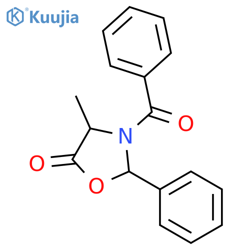 (2S,4R)-3-Benzoyl-4-methyl-2-phenyl-5-oxazolidinone structure