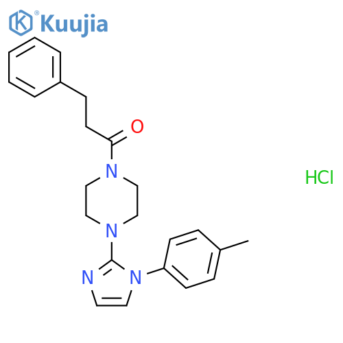 1-{4-1-(4-methylphenyl)-1H-imidazol-2-ylpiperazin-1-yl}-3-phenylpropan-1-one hydrochloride structure