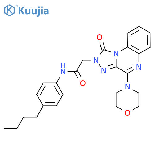 N-(4-butylphenyl)-2-[4-(morpholin-4-yl)-1-oxo-1H,2H-[1,2,4]triazolo[4,3-a]quinoxalin-2-yl]acetamide structure