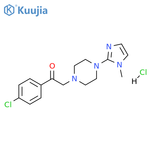 2-(4-chlorophenyl)-1-4-(1-methyl-1H-imidazol-2-yl)piperazin-1-ylethan-1-one hydrochloride structure