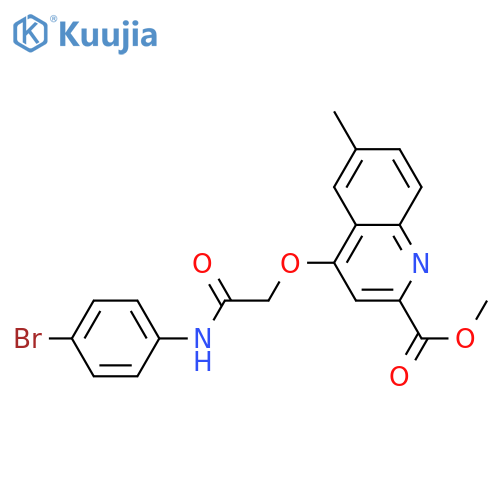 methyl 4-{[(4-bromophenyl)carbamoyl]methoxy}-6-methylquinoline-2-carboxylate structure