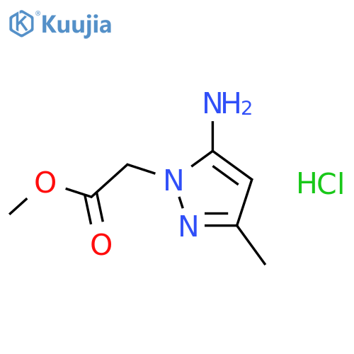 (5-Amino-3-methyl-pyrazol-1-yl)-acetic acid methylester hydrochloride structure