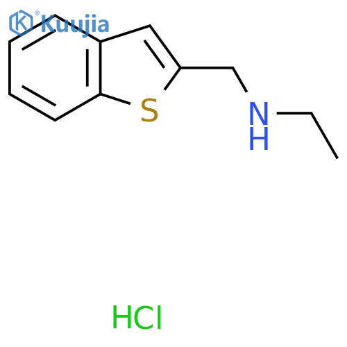 N-(1-Benzothiophen-2-ylmethyl)ethanamine;hydrochloride structure