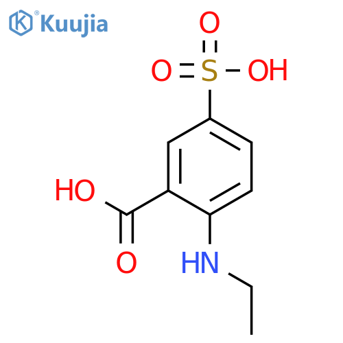 Benzoic acid,2-(ethylamino)-5-sulfo- structure