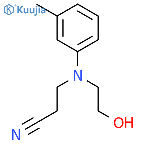 3-(2-Hydroxyethyl)(3-methylphenyl)aminopropanenitrile structure