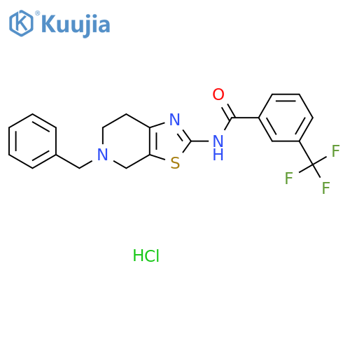 N-{5-benzyl-4H,5H,6H,7H-1,3thiazolo5,4-cpyridin-2-yl}-3-(trifluoromethyl)benzamide hydrochloride structure