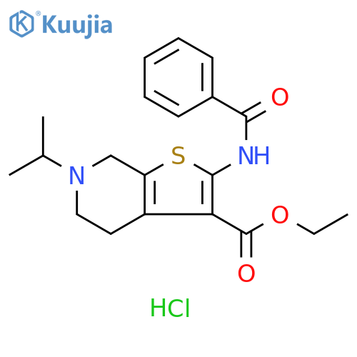 ethyl 2-benzamido-6-(propan-2-yl)-4H,5H,6H,7H-thieno[2,3-c]pyridine-3-carboxylate hydrochloride structure