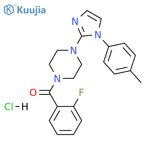 1-(2-fluorobenzoyl)-4-1-(4-methylphenyl)-1H-imidazol-2-ylpiperazine hydrochloride structure