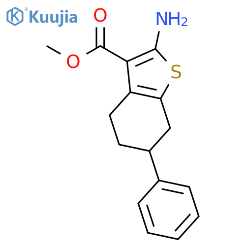Methyl 2-Amino-6-phenyl-4,5,6,7-tetrahydro-1-benzothiophene-3-carboxylate structure