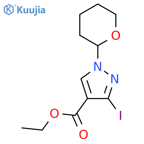 ethyl 3-iodo-1-tetrahydropyran-2-yl-pyrazole-4-carboxylate structure