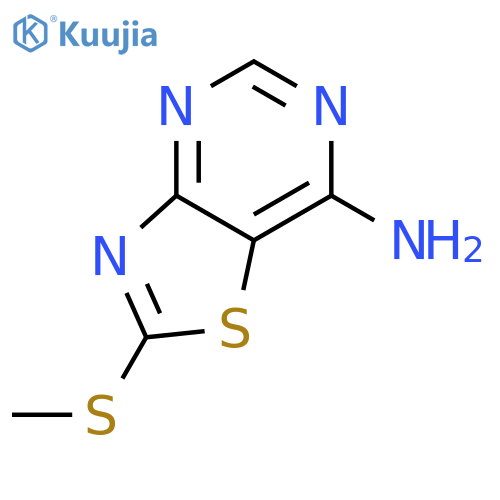 Thiazolo[4,5-d]pyrimidin-7-amine, 2-(methylthio)- structure