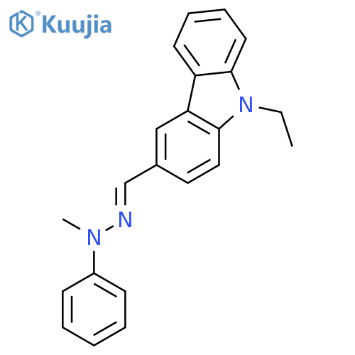 9-Ethyl-3-((2-methyl-2-phenylhydrazono)methyl)-9H-carbazole structure