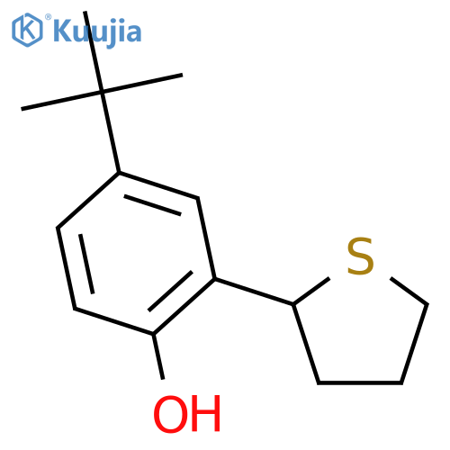 Phenol, 4-(1,1-dimethylethyl)-2-(tetrahydro-2-thienyl)- structure