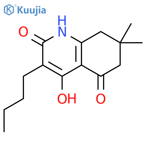2,5(1H,6H)-Quinolinedione, 3-butyl-7,8-dihydro-4-hydroxy-7,7-dimethyl- structure
