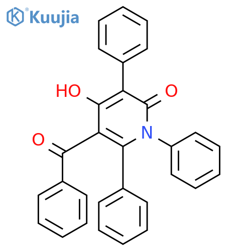 2(1H)-Pyridinone, 5-benzoyl-4-hydroxy-1,3,6-triphenyl- structure