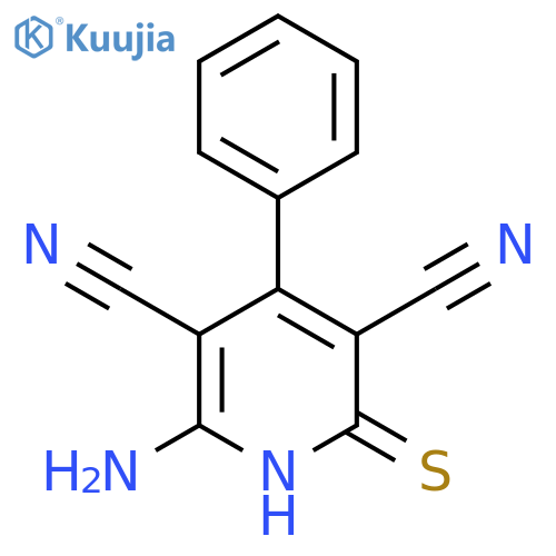 6-Amino-4-phenyl-2-thioxo-1,2-dihydro-3,5-pyridinedicarbonitrile structure