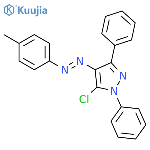 1H-Pyrazole, 5-chloro-4-[(4-methylphenyl)azo]-1,3-diphenyl- structure
