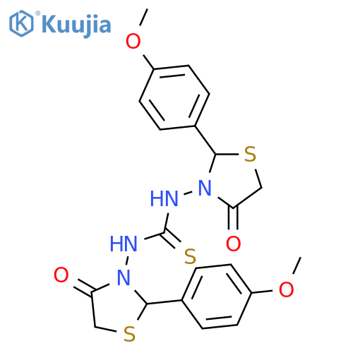 Thiourea, N,N'-bis[2-(4-methoxyphenyl)-4-oxo-3-thiazolidinyl]- structure