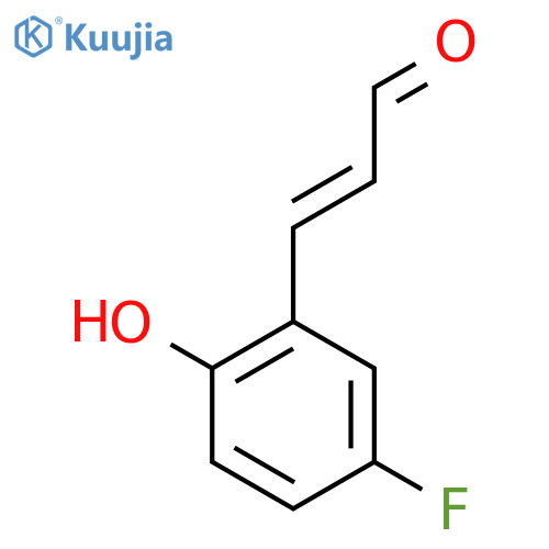 3-(5-fluoro-2-hydroxyphenyl)prop-2-enal structure