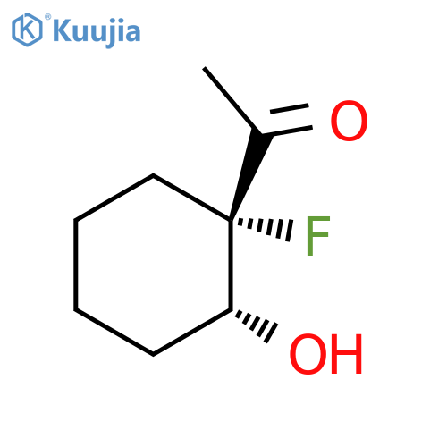 Ethanone,1-(1-fluoro-2-hydroxycyclohexyl)-, trans- (9CI) structure