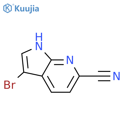 3-bromo-1H-pyrrolo[2,3-b]pyridine-6-carbonitrile structure