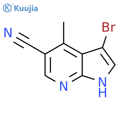 3-Bromo-5-cyano-4-methyl-7-azaindole structure