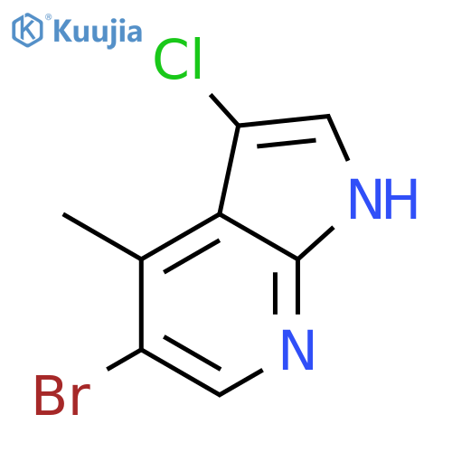 1H-Pyrrolo[2,3-b]pyridine, 5-bromo-3-chloro-4-methyl- structure