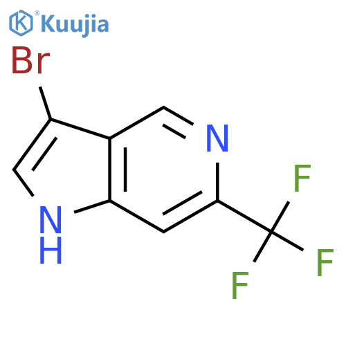 3-bromo-6-(trifluoromethyl)-1H-pyrrolo[3,2-c]pyridine structure