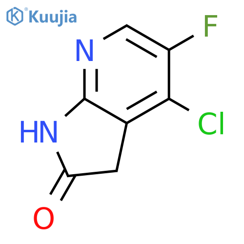 4-chloro-5-fluoro-1H,2H,3H-pyrrolo[2,3-b]pyridin-2-one structure