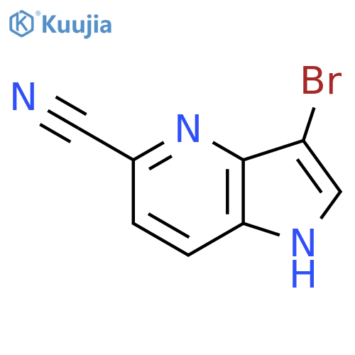 3-bromo-1H-pyrrolo[3,2-b]pyridine-5-carbonitrile structure