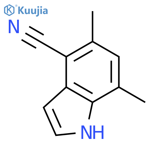 5,7-Dimethyl-1H-indole-4-carbonitrile structure