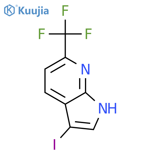 3-iodo-6-(trifluoromethyl)-1h-pyrrolo[2,3-b]pyridine structure