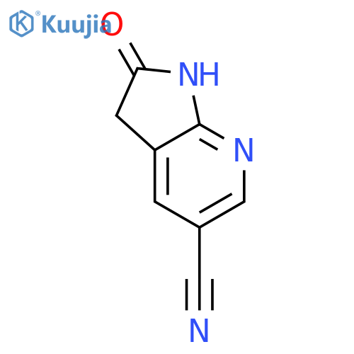 2-oxo-1H,2H,3H-pyrrolo[2,3-b]pyridine-5-carbonitrile structure