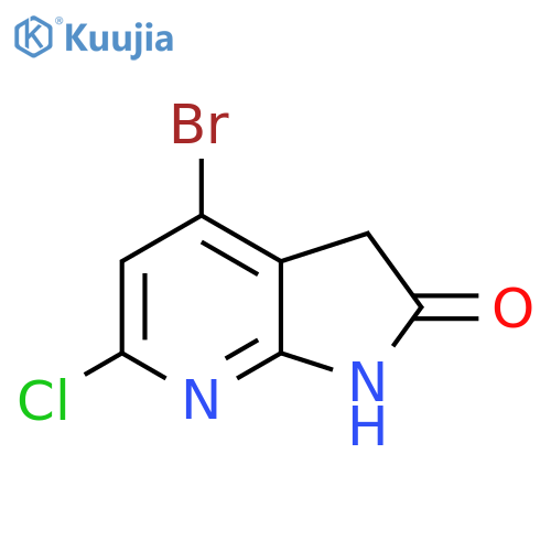 4-Bromo-6-chloro-1H,2H,3H-pyrrolo[2,3-b]pyridin-2-one structure