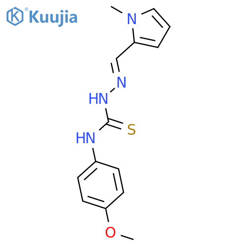 Hydrazinecarbothioamide,N-(4-methoxyphenyl)-2-[(1-methyl-1H-pyrrol-2-yl)methylene]- structure