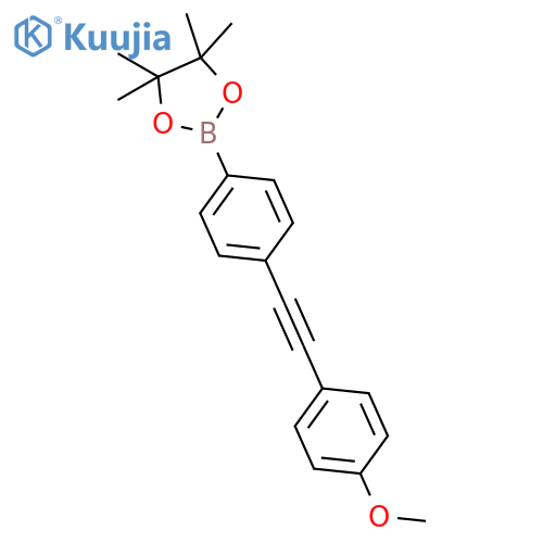 2-4-(4-Methoxy-phenylethynyl)phenyl-4,4,5,5-tetramethyl-1,3,2dioxaborolane structure