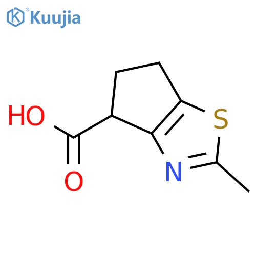 2-methyl-4H,5H,6H-cyclopenta[d][1,3]thiazole-4-carboxylic acid structure