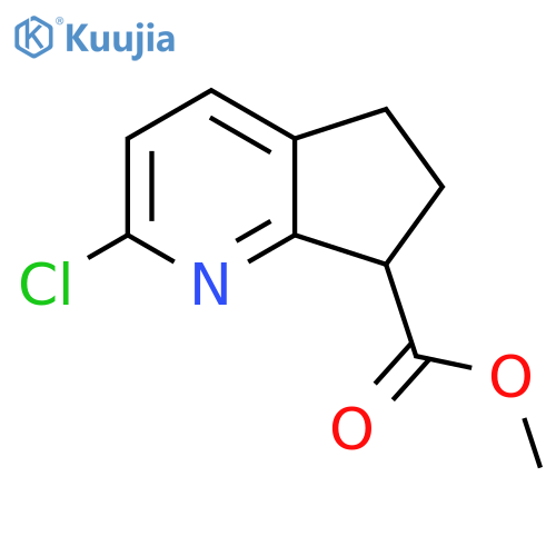 methyl 2-chloro-5H,6H,7H-cyclopentabpyridine-7-carboxylate structure