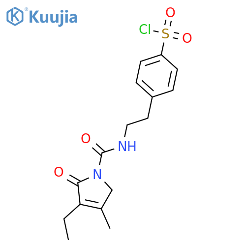 4-2-(3-Ethyl-2,5-dihydro-4-methyl-2-oxo-1H-pyrrol-1-yl)carbonylaminoethylbenzenesulfonyl Chloride structure