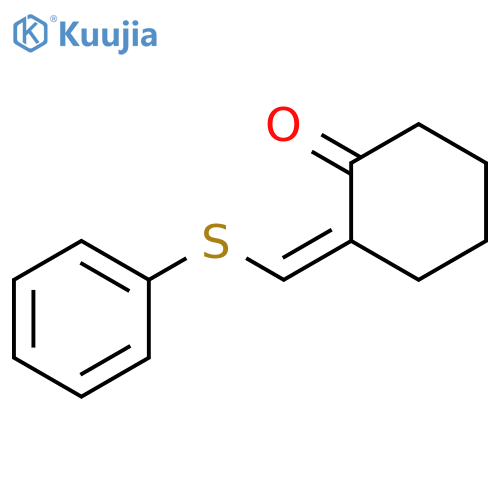 Cyclohexanone, 2-[(phenylthio)methylene]-, (E)- structure
