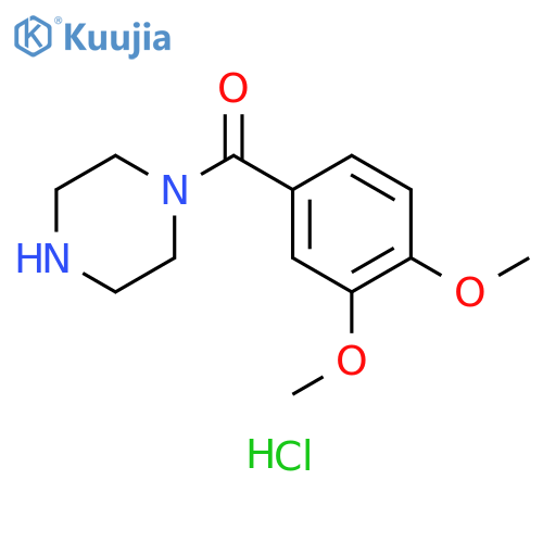 (3,4-dimethoxyphenyl)-piperazin-1-yl-methanone;hydrochloride structure
